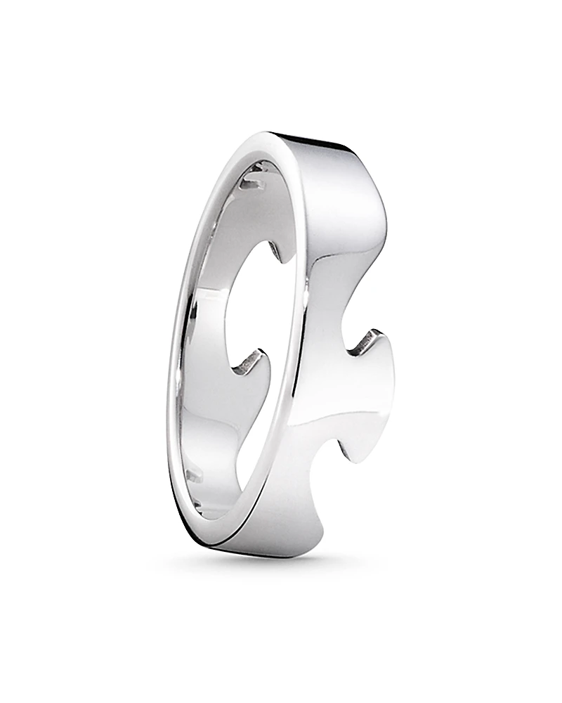 Georg Jensen 18K White Gold Fusion End Ring