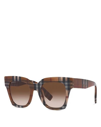 Check Square Sunglasses, 47mm