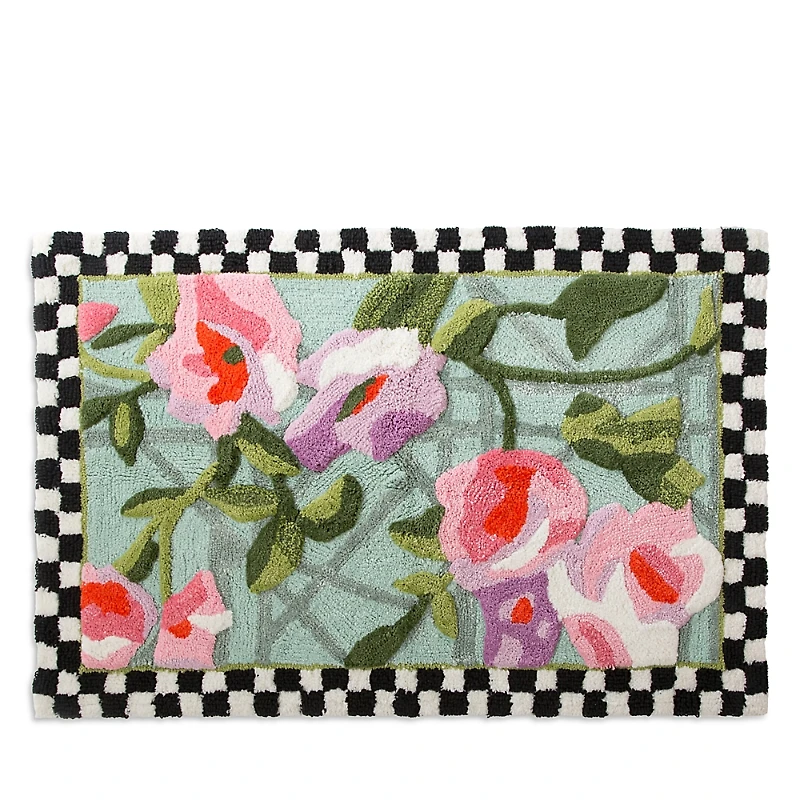 Mackenzie-Childs Chelsea Garden Bath Rug, 21 x 34