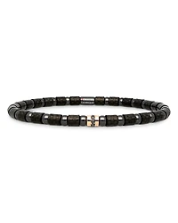 Roberto Demeglio Men's Carbon Black Diamond & 18K Rose Gold Stretch Bracelet