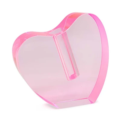 Crystal Pink Heart Shape Vase, Small