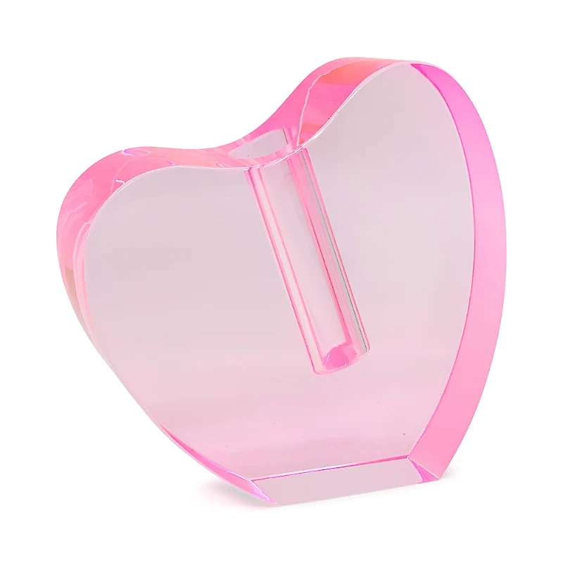 Tizo Crystal Pink Heart Shape Vase