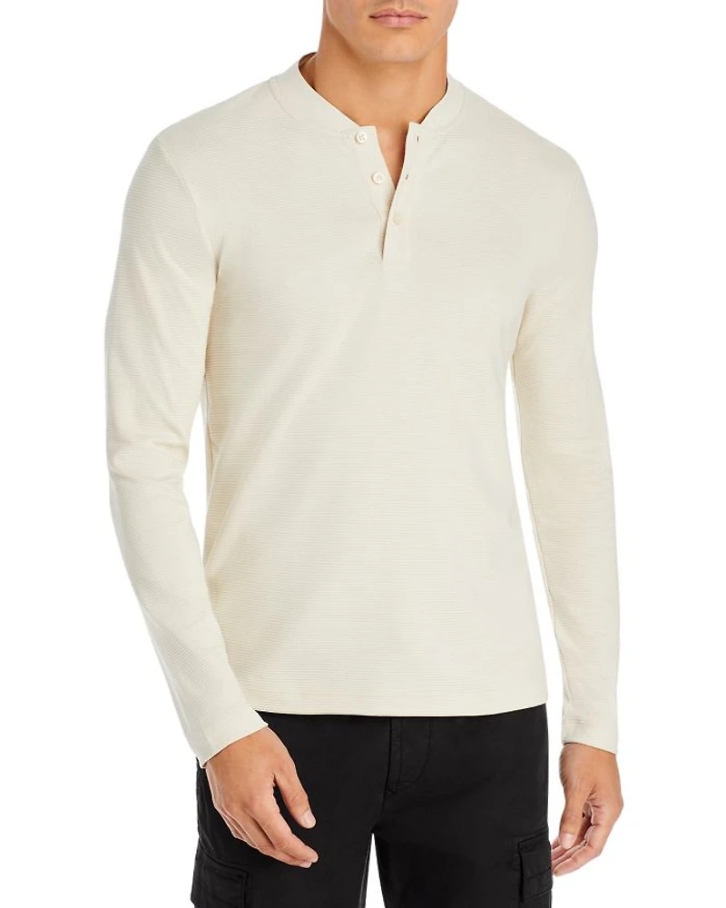 Slim Fit Ribbed Henley