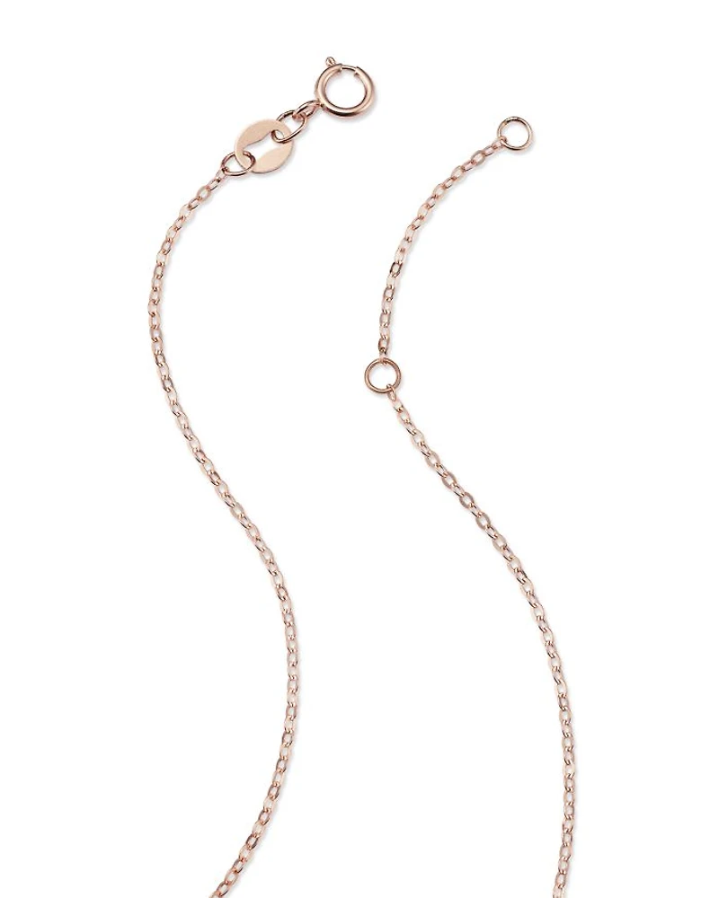 Diamond Double O Pendant Necklaces 14K Gold, 0.25 tcw each