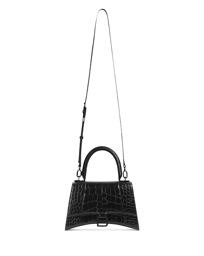 Hourglass XS Handbag Crocodile Embossed