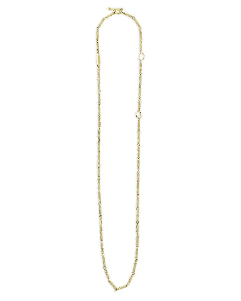 18K Yellow Gold Signature Caviar Bead Link Toggle Bracelet