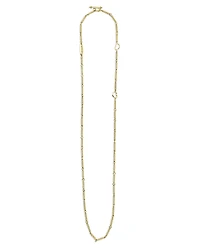 Lagos 18K Yellow Gold Signature Caviar Bead Open Heart Link Chain Necklace