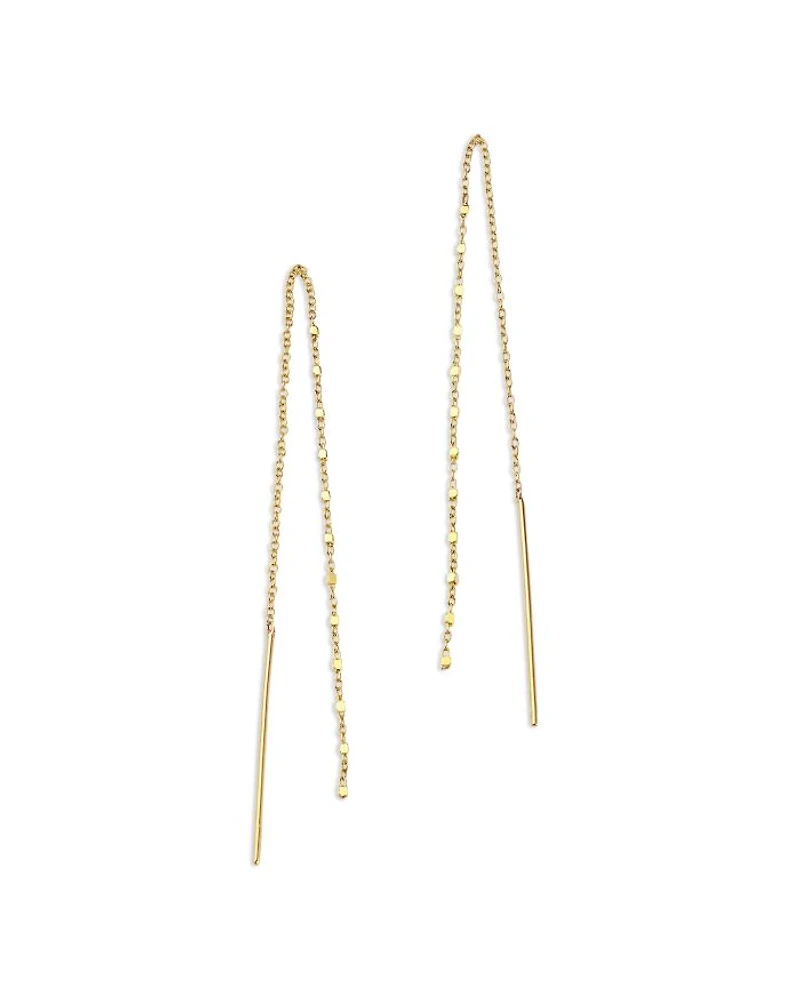 14K Yellow Gold Simple Gold Threader Earrings