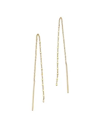 14K Yellow Gold Simple Gold Threader Earrings