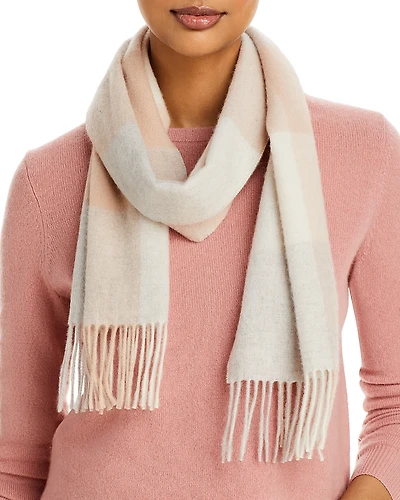 C by Bloomingdale's Cashmere Check Cashmere Scarf - Exclusive