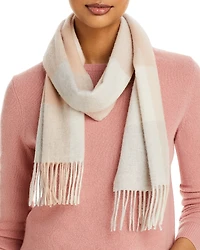 C by Bloomingdale's Cashmere Check Cashmere Scarf - Exclusive