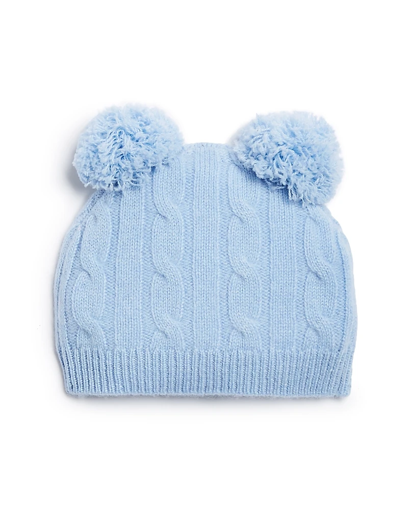Bloomie's Unisex Cable Knit Cashmere Pom Hat - Baby