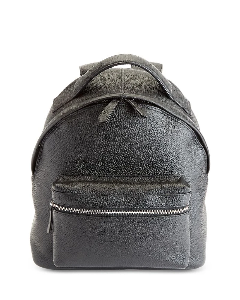 Compact Leather Travel Backpack