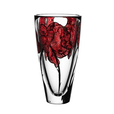 Kosta Boda Tattoo Vase, Red