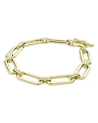 Lagos 18K Yellow Gold Signature Caviar Smooth Oval Chain Bracelet