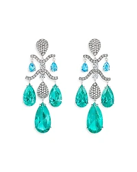 Anabela Chan Palms Multi Simulated Stone Chandelier Drop Earrings