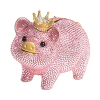 Jay Strongwater Pave Piggy Bank with Crown