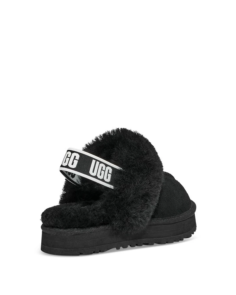 Girls' Funkette Shearling Slingback Slippers - Toddler