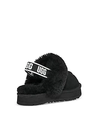 Girls' Funkette Shearling Slingback Slippers - Toddler