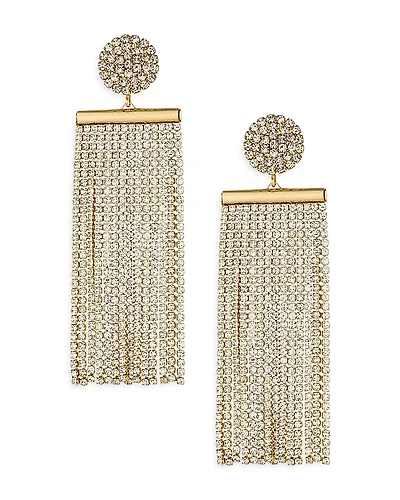 Ettika All The Movement Fringe Drop Earrings