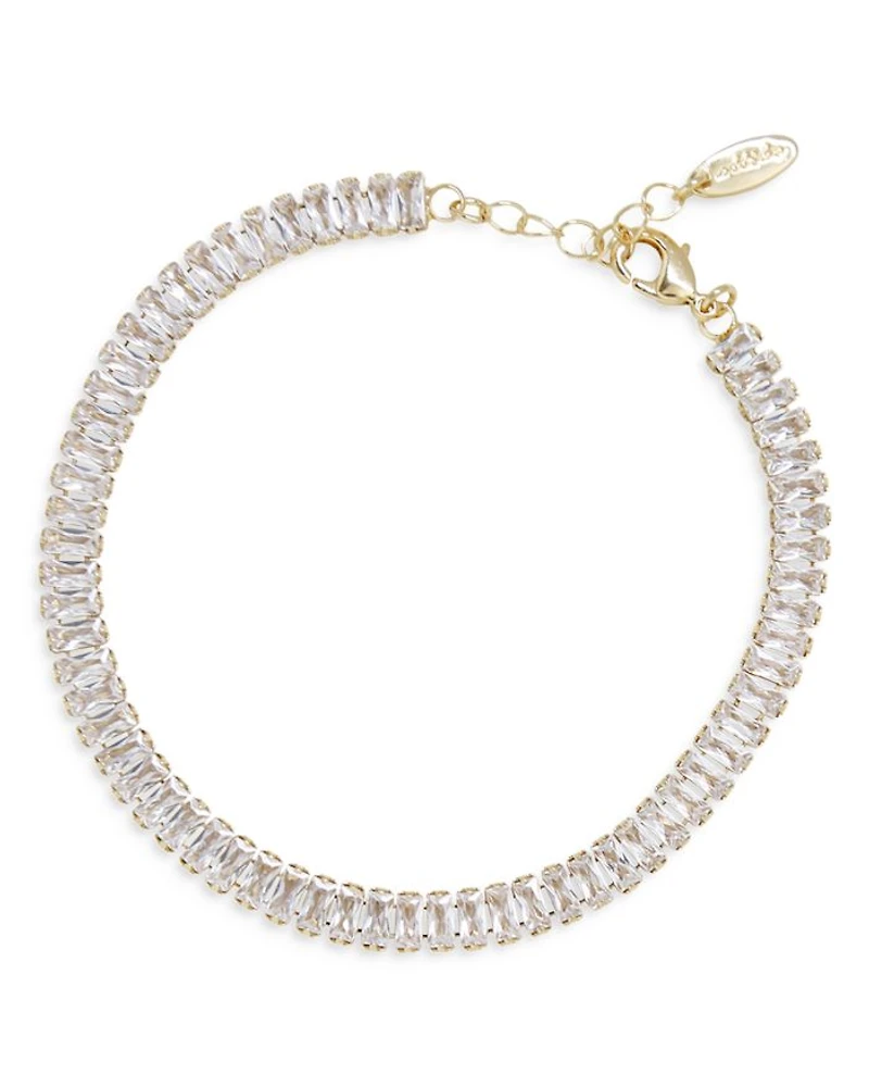 Baguette Ankle Bracelet in 18K Gold Plate