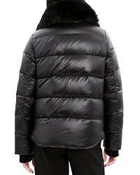 Vera Shearling Trim Down Coat