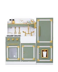 Teamson Kids Versailles Deluxe Classic Play Kitchen Olive Green - Ages 3-7
