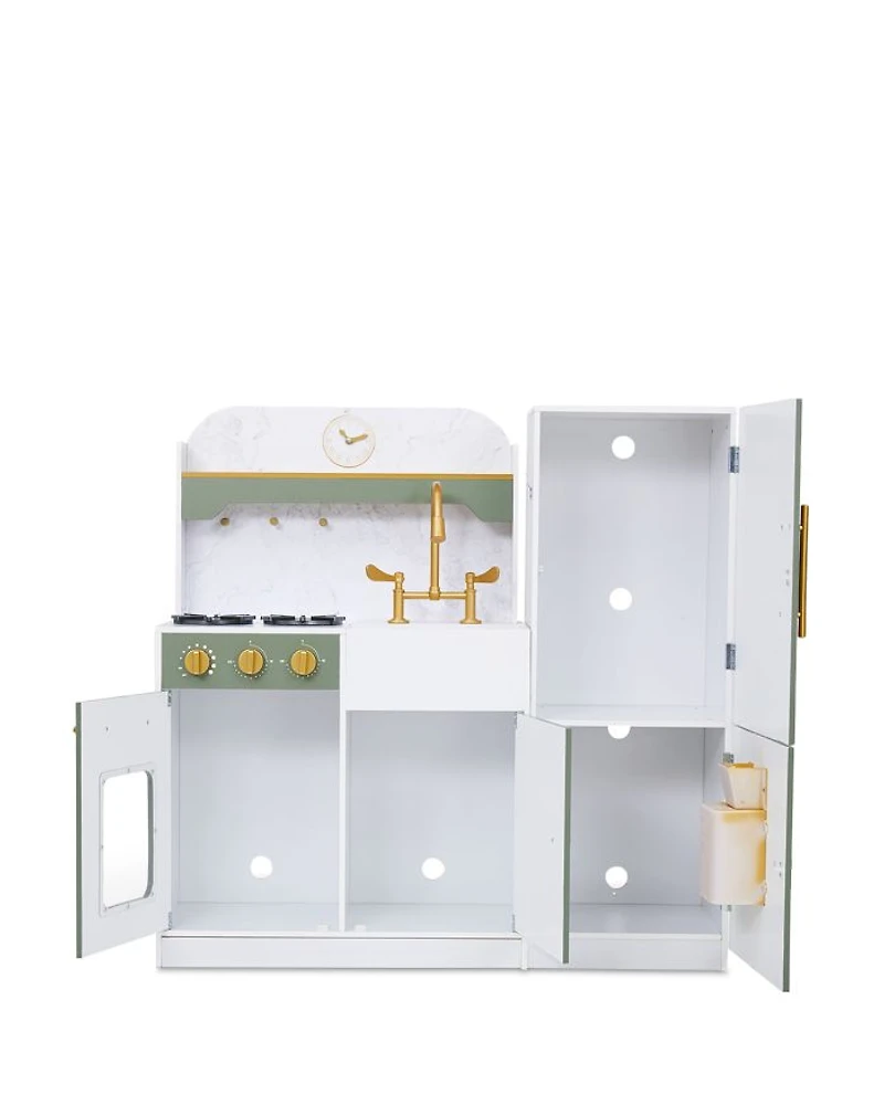 Kids Versailles Deluxe Classic Play Kitchen Olive Green - Ages 3-7
