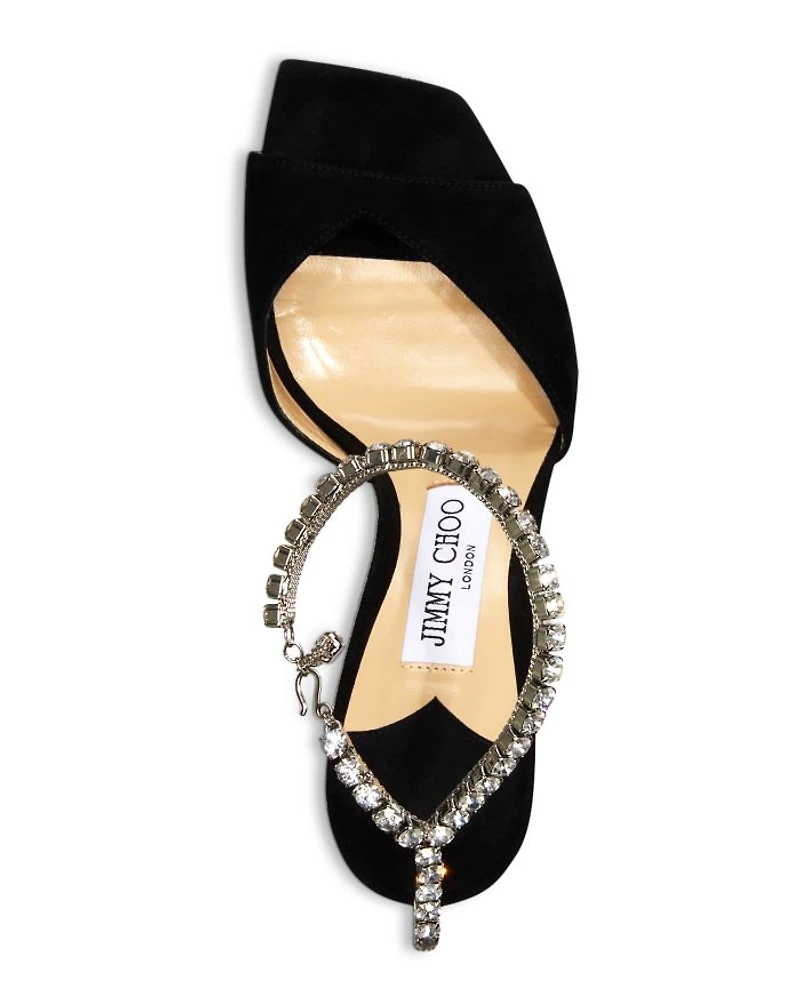 Women's Saeda Ankle Strap Chain 100 High Heel Sandals