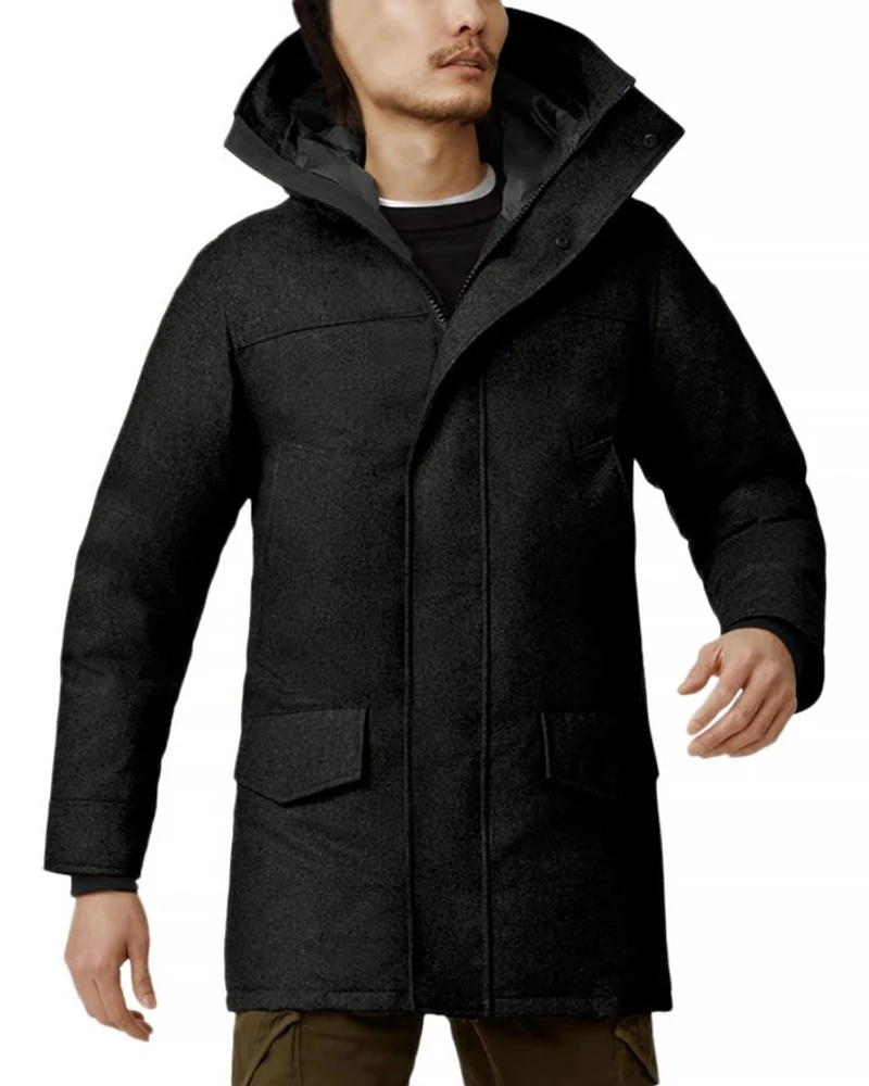 Langford Hooded Wool Blend Down Parka