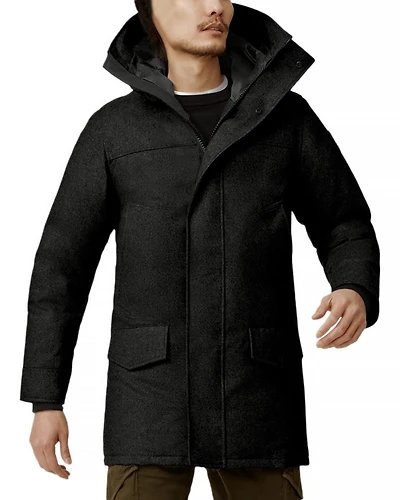 Langford Hooded Wool Blend Down Parka