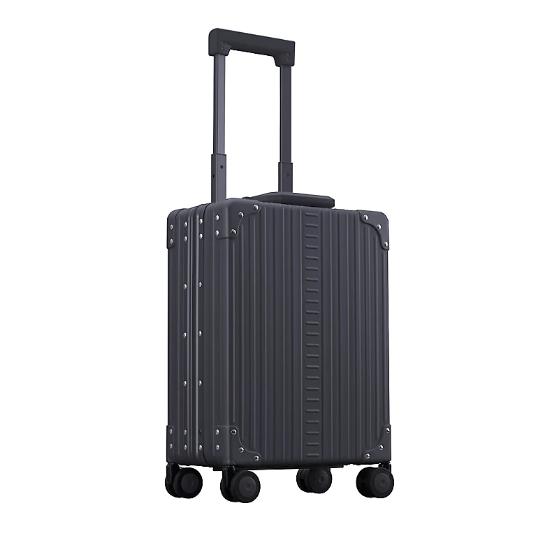 Aleon Aluminum Vertical Spinner Carry On Suitcase