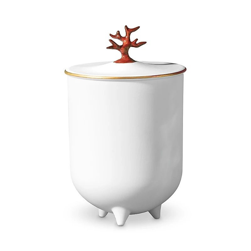 L'Objet Coral Porcelain Candle, 8 oz.