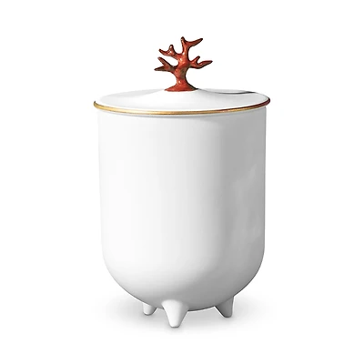 L'Objet Coral Porcelain Candle, 8 oz.