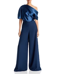 Amsale Off The Shoulder Wide Leg Jumpsuit