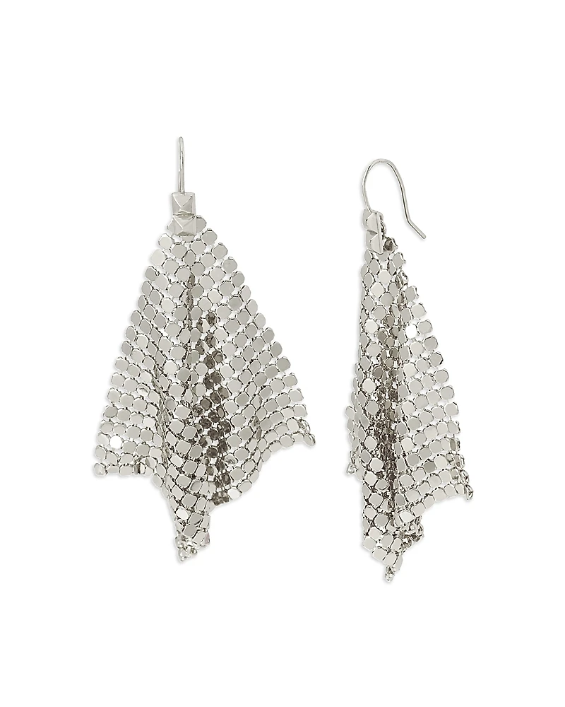 Allsaints Chain Mesh Handkerchief Statement Earrings