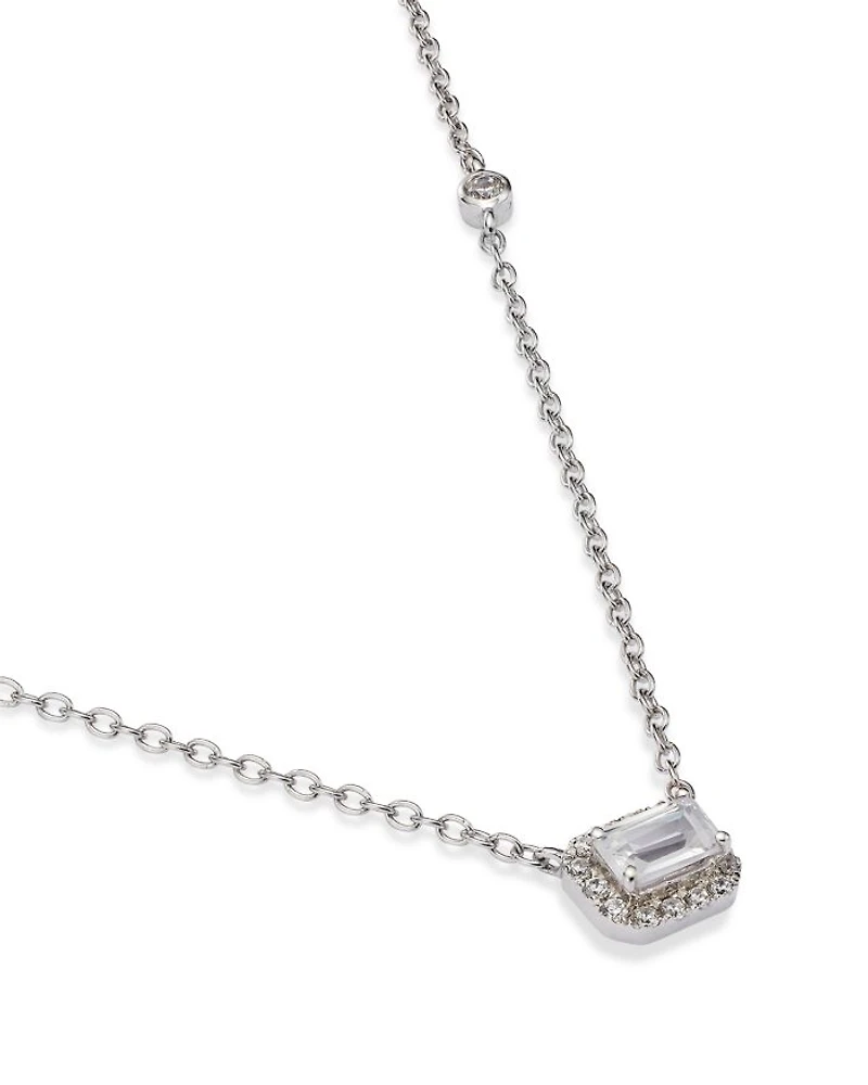 Diamond Mosaic Pendant Necklace in 14K White Gold, 0.50 tcw