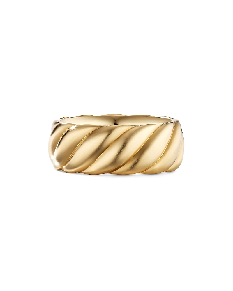 David Yurman Men's 18K Yellow Gold Sculptured Cable Band