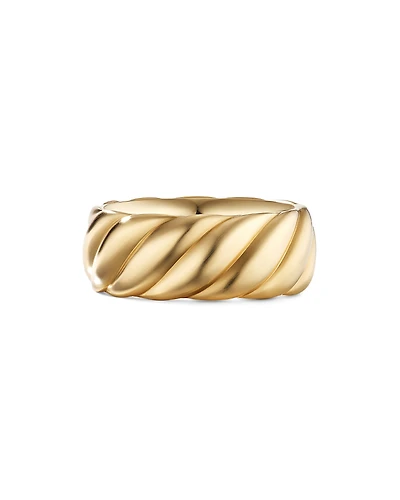 David Yurman Men's 18K Yellow Gold Sculptured Cable Band
