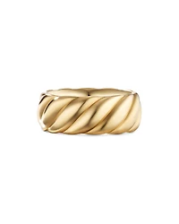 David Yurman Men's 18K Yellow Gold Sculptured Cable Band