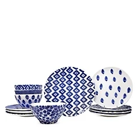 Santorini Assorted 12 Piece Place Setting