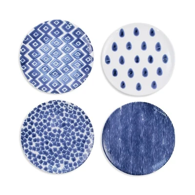 Santorini Assorted Salad Plates, Set of 4