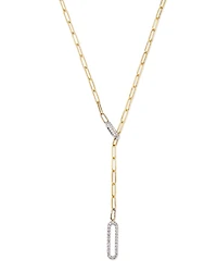 Bloomingdale's Fine Collection Diamond Paperclip Lariat Necklace
