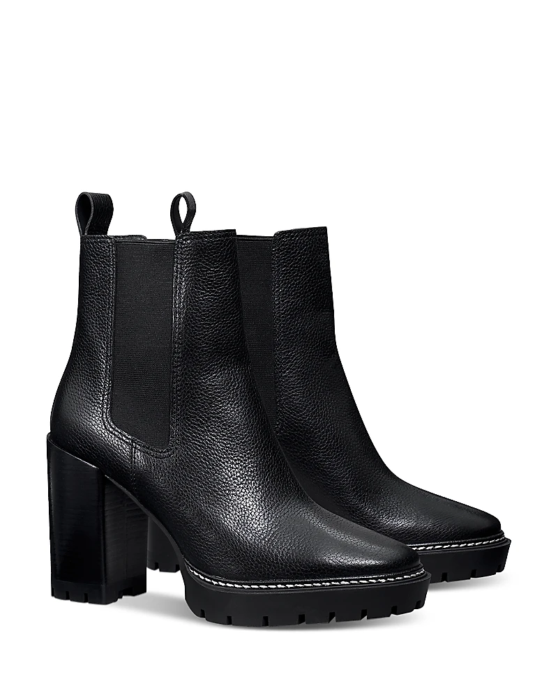 Tory Burch Women's Carson Lug Sole High Heel Boots