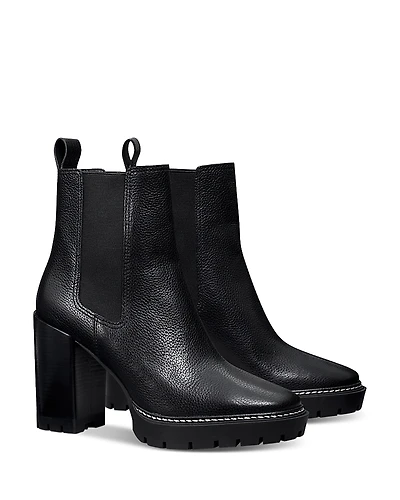 Tory Burch Women's Carson Lug Sole High Heel Boots