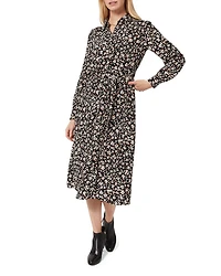 Morgen Belted Floral Print Shirt Dress