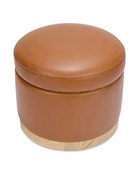Naka Vegan Leather Storage Ottoman