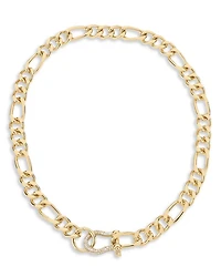 Cuffed Love Pavé Collar Necklace in 18K Gold Plated, 16"