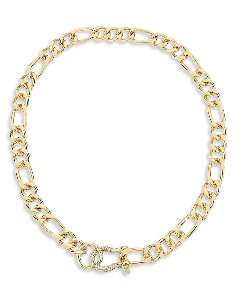 Ettika Cuffed Love Pave Collar Necklace