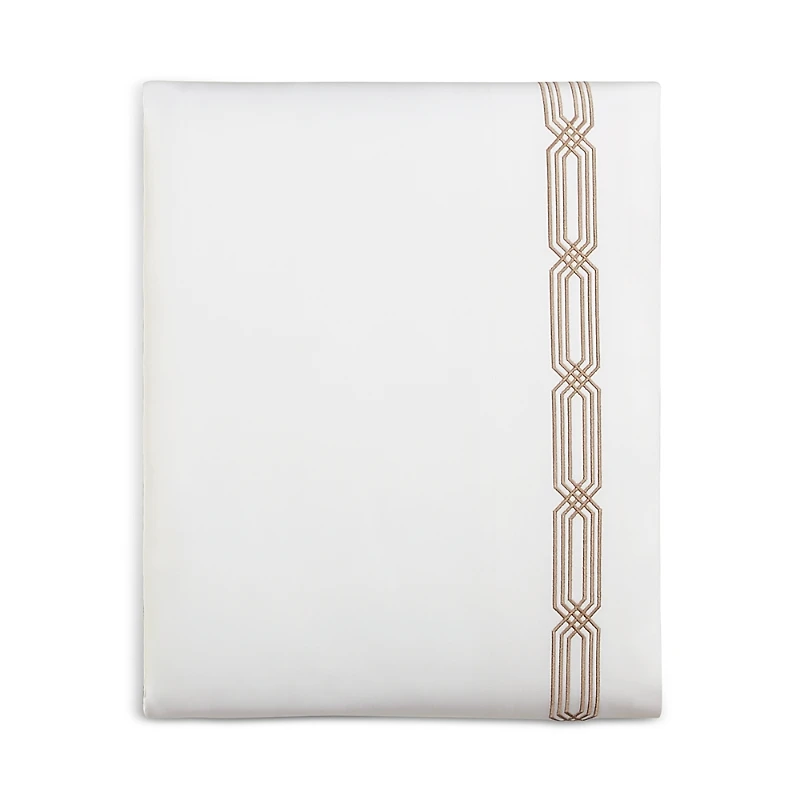 Hudson Park Collection Italian Tivoli Embroidered Flat Sheet, Queen